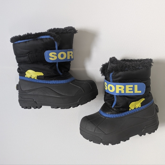 Sorel Kids' Black and Blue Snow Boots Size 12 - NWOT - Picture 5 of 8